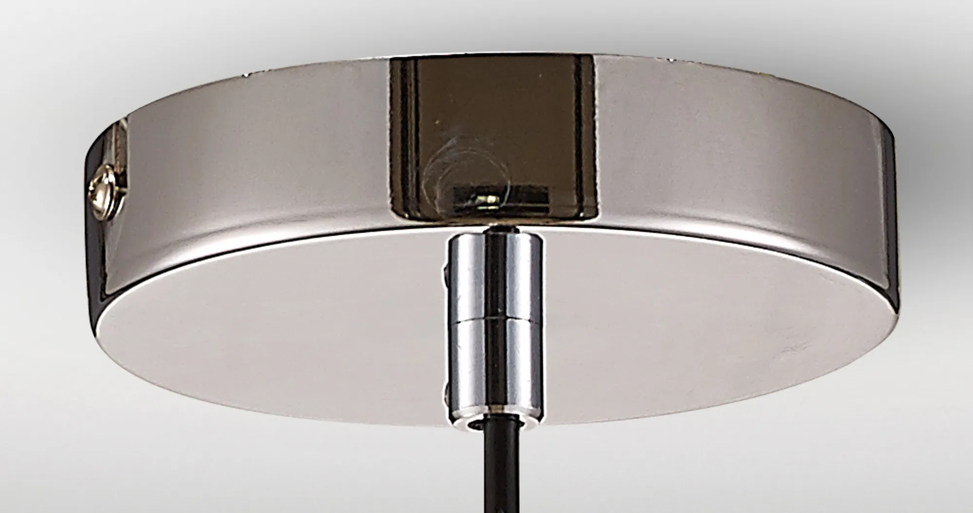 Ariel 16cm Smoke Glass Pendant 1 Light Polished Chrome D0096  Deco Ariel